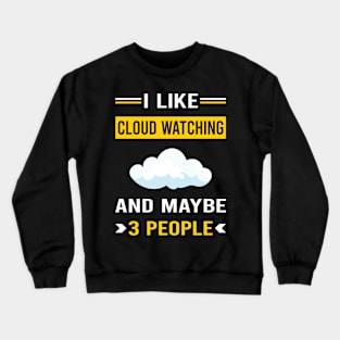 3 People Cloud Watching Crewneck Sweatshirt